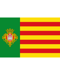 Flag: Castellón de la Plana, Valencian Community, Spain |  landscape flag | 1.35m² | 14.5sqft | 90x150cm | 3x5ft 