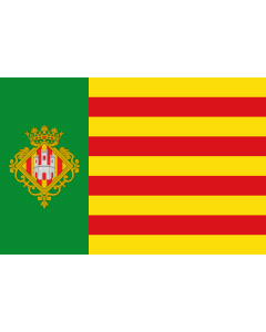 Flag: Castellón de la Plana, Valencian Community, Spain |  landscape flag | 1.35m² | 14.5sqft | 90x150cm | 3x5ft 