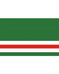 Flag: Chechen Republic of Ichkeria |  landscape flag | 1.35m² | 14.5sqft | 90x150cm | 3x5ft 