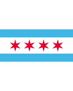 Flagge: Large Chicago, Illinois | Chicago | Chicaga | Sicagi  |  Querformat Fahne | 1.35m² | 90x150cm 