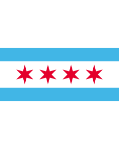 Drapeau: Chicago |  drapeau paysage | 0.06m² | 20x30cm 