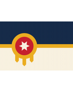 Bandiera: City of Tulsa | City of Tulsa as of 2017 |  bandiera paesaggio | 1.35m² | 90x150cm 