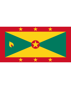 Flag: Civil Ensign of Grenada |  landscape flag | 1.35m² | 14.5sqft | 80x160cm | 30x60inch 