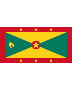 Bandera: Civil Ensign of Grenada |  bandera paisaje | 1.35m² | 80x160cm 