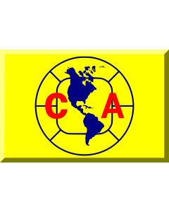 Flag: Club América | Escudo del América |  landscape flag | 1.35m² | 14.5sqft | 90x150cm | 3x5ft 