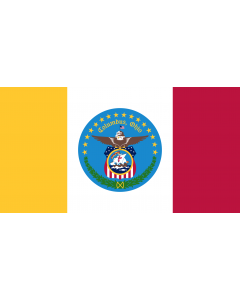 Flag: City of Columbus, Ohio, USA. Self-drawn |  landscape flag | 1.35m² | 14.5sqft | 85x160cm | 33x60inch 