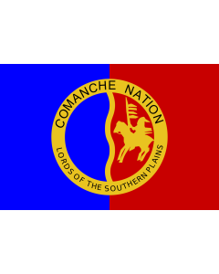 Tisch-Fahne / Tisch-Flagge: Comanche Nation 15x25cm