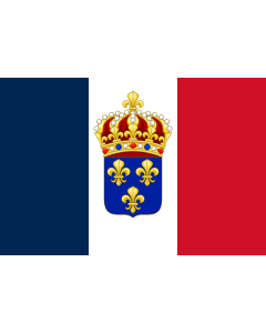 Flag: Constitutional Kingdom of France proposed |  landscape flag | 1.35m² | 14.5sqft | 90x150cm | 3x5ft 