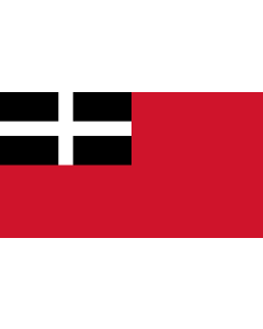 Flag: Cornish Red Ensign |  landscape flag | 1.35m² | 14.5sqft | 90x150cm | 3x5ft 
