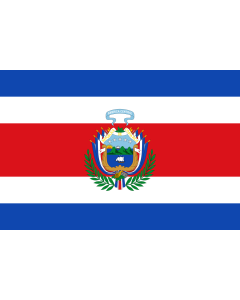 Flag: Costa Rica  since 1848 |  landscape flag | 1.35m² | 14.5sqft | 90x150cm | 3x5ft 