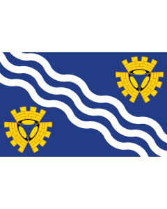 Flag: County of Merseyside |  landscape flag | 1.35m² | 14.5sqft | 90x150cm | 3x5ft 