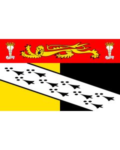 Flag: County Flag of Norfolk |  landscape flag | 1.35m² | 14.5sqft | 90x150cm | 3x5ft 