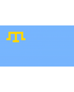 Flag: National flag of the Crimean Tatar |  landscape flag | 1.35m² | 14.5sqft | 90x150cm | 3x5ft 