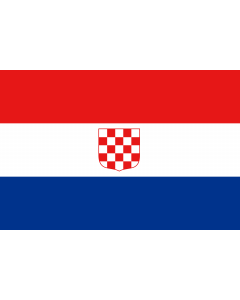 Flag: Republic of Croatia used during 1990 before the adoption of the current |  landscape flag | 1.35m² | 14.5sqft | 90x150cm | 3x5ft 
