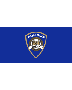 Flag: Croatian Police |  landscape flag | 1.35m² | 14.5sqft | 80x160cm | 30x60inch 