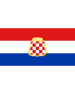 Flag: Croatian Republic of Herzeg-Bosnia |  landscape flag | 1.35m² | 14.5sqft | 80x160cm | 30x60inch 