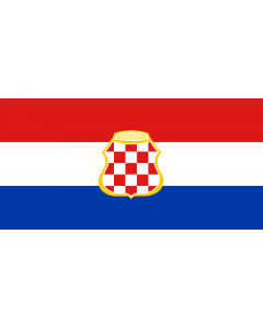 Flag: Croatian Republic of Herzeg-Bosnia |  landscape flag | 1.35m² | 14.5sqft | 80x160cm | 30x60inch 