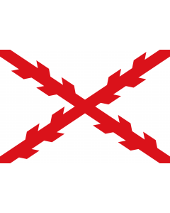 Flag: With the cross of Burgundy |  landscape flag | 1.35m² | 14.5sqft | 90x150cm | 3x5ft 
