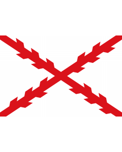 Flag: With the cross of Burgundy |  landscape flag | 1.35m² | 14.5sqft | 90x150cm | 3x5ft 