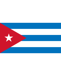 Flag: Unofficial flag of Cuba using sky blue stripes instead of the official dark turquoise outlined in the  Presidential Decree of April 24, 1906 |  landscape flag | 1.35m² | 14.5sqft | 80x160cm | 30x60inch 
