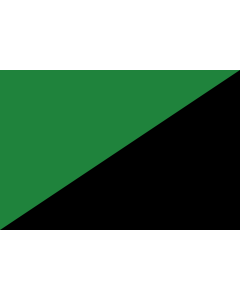 Flag: Darker green and Black | Darker version of the green anarchism flag |  landscape flag | 1.35m² | 14.5sqft | 90x150cm | 3x5ft 