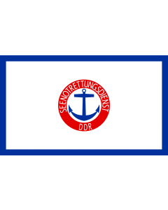 Flag: DDR Seenotrettungsdienst | DDR-Seenotrettungsdienstes bis 1990 |  landscape flag | 1.35m² | 14.5sqft | 90x150cm | 3x5ft 