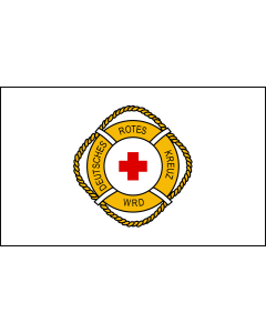 Flag: DDR Wasserrettungsdienst | Wasserrettungsdienstes der DDR, bis 1990 |  landscape flag | 1.35m² | 14.5sqft | 90x150cm | 3x5ft 