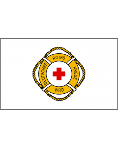 Bandera: DDR Wasserrettungsdienst | Wasserrettungsdienstes der DDR, bis 1990 |  bandera paisaje | 1.35m² | 90x150cm 