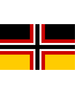 Flag: Prince Adalbert of Prussia’s proposals for a German Union or Jack |  landscape flag | 1.35m² | 14.5sqft | 90x150cm | 3x5ft 