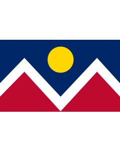 Flag: Denver, Colorado | Official flag of Denver |  landscape flag | 1.35m² | 14.5sqft | 90x150cm | 3x5ft 