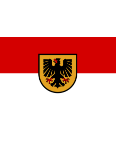 Flag: City of Dortmund |  landscape flag | 1.35m² | 14.5sqft | 90x150cm | 3x5ft 