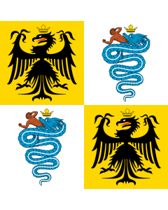 Flag: Duchy of Milan from about 1450 |  1.35m² | 14.5sqft | 120x120cm | 45x45inch 