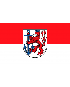 Flag: City of Düsseldorf |  landscape flag | 1.35m² | 14.5sqft | 90x150cm | 3x5ft 