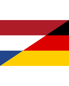 Flag: Dutch-German hybrid |  landscape flag | 1.35m² | 14.5sqft | 90x150cm | 3x5ft 