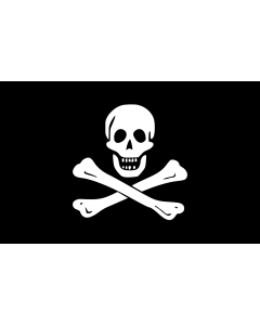 Flag: Pirate Edward England, Samuel Bellamy, and others |  landscape flag | 1.35m² | 14.5sqft | 90x150cm | 3x5ft 