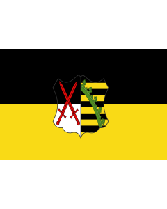 Flag: Electorate of Saxony |  landscape flag | 1.35m² | 14.5sqft | 90x150cm | 3x5ft 