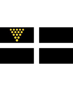Bandera: Ensign of the Duke of Cornwall |  bandera paisaje | 1.35m² | 80x160cm 