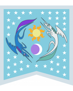 Bandiera: Equestria |  bandiera paesaggio | 1.35m² | 90x150cm 