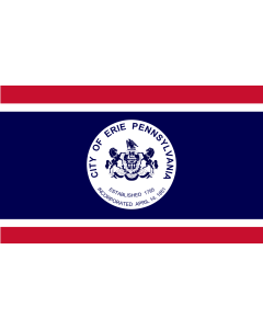 Flag: Erie, Pennsylvania |  landscape flag | 1.35m² | 14.5sqft | 90x150cm | 3x5ft 