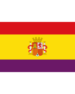 Flag: Española Republicana  con proporciones falsas | Española Republicana con las proporciones de la Bandera Española actual |  landscape flag | 1.35m² | 14.5sqft | 90x150cm | 3x5ft 