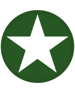 Flag: Altered version of traditional Esperanto flag in  roundel  form |  1.35m² | 14.5sqft | 120x120cm | 45x45inch 