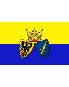 Flag: City flag of Essen  stylised |  landscape flag | 1.35m² | 14.5sqft | 90x150cm | 3x5ft 
