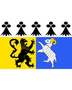 Flag: Finistère | Finistère, France | Finistère, Francia | Banniel departamant Penn-ar-Bed, Breizh |  landscape flag | 1.35m² | 14.5sqft | 90x150cm | 3x5ft 