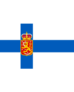 Bandera: Finland 1918-1920  State | State flag of Finland | Suomen valtiolippu | Finlands statsflagga |  bandera paisaje | 1.35m² | 90x150cm 