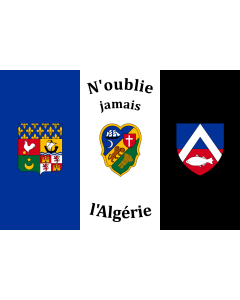 Flag: Pied noir flag http //oran1962.free |  landscape flag | 1.35m² | 14.5sqft | 90x150cm | 3x5ft 