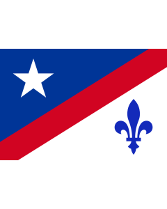 Flag: Franco-Américain | Franco-Américains |  landscape flag | 1.35m² | 14.5sqft | 90x150cm | 3x5ft 