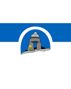 Flag: Franco-Nunavois |  landscape flag | 1.35m² | 14.5sqft | 90x150cm | 3x5ft 