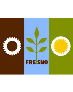 Flag: Fresno, California | En Fresno, California |  landscape flag | 1.35m² | 14.5sqft | 100x130cm | 40x50inch 