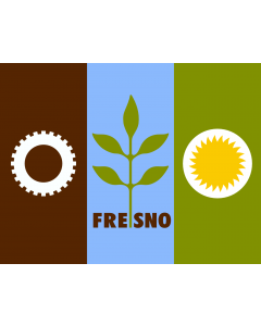 Flag: Fresno, California | En Fresno, California |  landscape flag | 1.35m² | 14.5sqft | 100x130cm | 40x50inch 