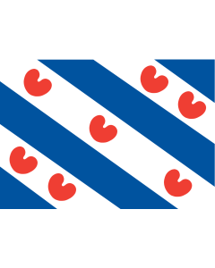 Flag: Frisian |  landscape flag | 1.35m² | 14.5sqft | 90x150cm | 3x5ft 